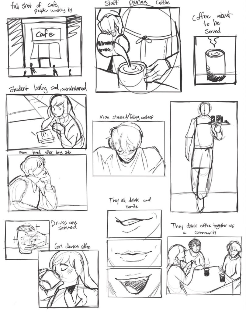 Cafe Client Storyboard of Advertisement 2