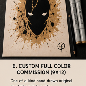 06 Custom Original Art Commission, Full Color Commission (9×12)