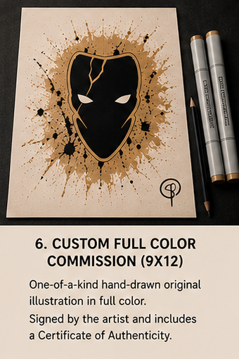 06 Custom Original Art Commission, Full Color Commission (9×12)